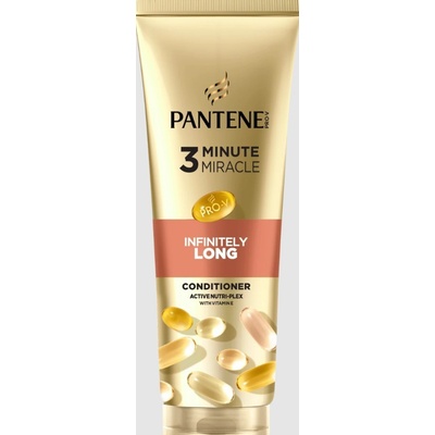 Pantene 3 Minute Miracle Infinitely Long regeneračný kondicionér pre slabé a poškodené vlasy 220 ml