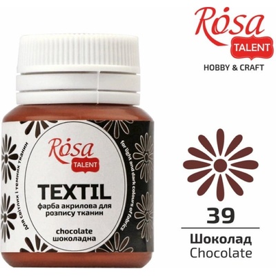 Rosa farba na textil 20 ml Talent 39 chocolate