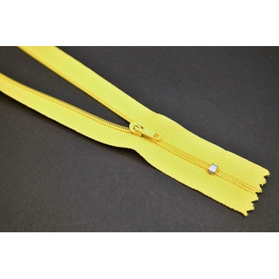 Nedeliteľný jemný plastový špirálový zips (veľkosť číslo 3) rôzne farby - dĺžka 12 cm - 60 cm 50 cm Citrónovo Žltá