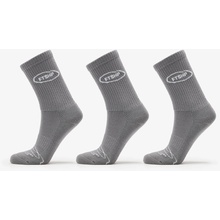 Footshop Basic Crew Socks 3-Pack Grey