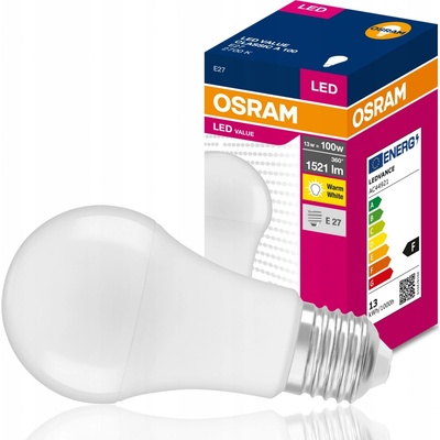 Osram LED VALUE CL A FR 100 14W/827 E27 2700K teplá biela