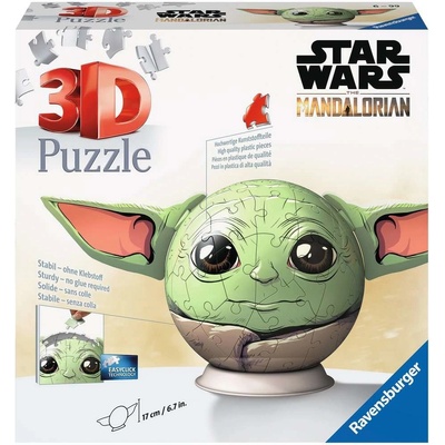 Ravensburger 3D Пъзел Ravensburger от 72 части - Междузвездни войни Грогу (11556)
