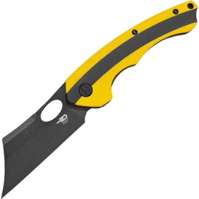Bestech Skirmish D2, G10 Yellow+Black BG44F