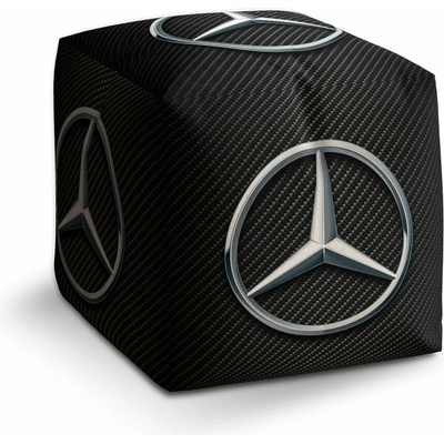 Sablio Taburet Cube Logo 4 Carbon: 40x40x40 cm
