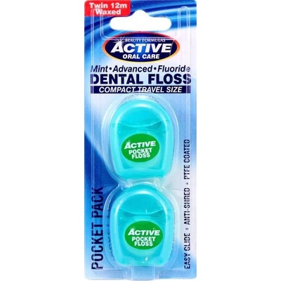 Beauty Formulas Dentální zubní nit zelená 2 x 12 m
