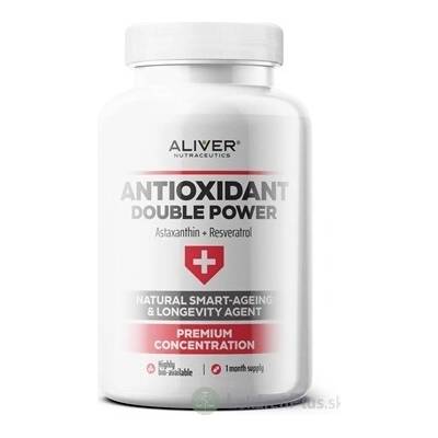 Aliver Antioxid.Double Power Astax.+Resver. 60 kapsúl