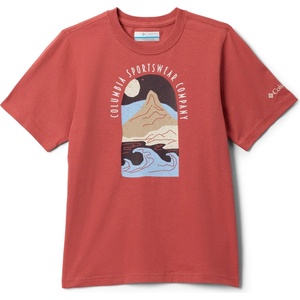 Columbia Детска тениска Columbia Kid's Valley Creek II S/S Graphic Shirt T-shirt - Washed Red / Cozy Coastline (704-5866-0315)