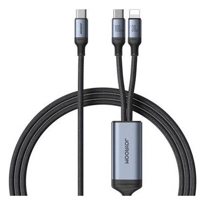 Joyroom SA21-1T2 C-LC Nabíjecí USB-C (M) - USB-C + Lightning (M), 100W, 1.5m, černý