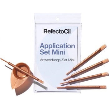 RefectoCil Application Sticks Mini dámská sada aplikační tyčinka 5 ks + malá kosmetická mistička 5 ks