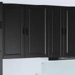 vidaXL Стенен шкаф PORTO Черно 50 x 31 x 100 см Инженерна дървесина (885476)