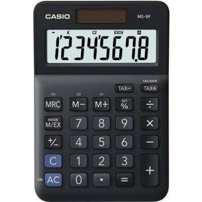 Casio Kalkulačka MS-8 F, černá, stolní, 8 číslic, CASIO