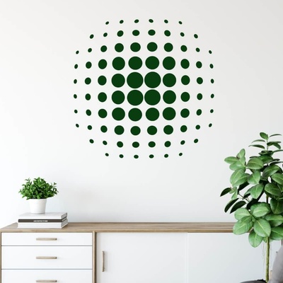 INSPIO Samolepka Samolepky na zeď - 3D koule geometrie rozměry 58x58