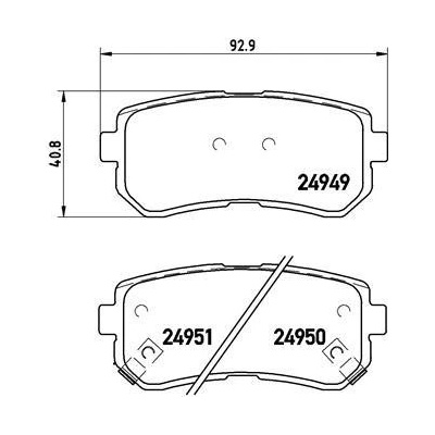 Sada brzdových platničiek kotúčovej brzdy BREMBO P 30 046