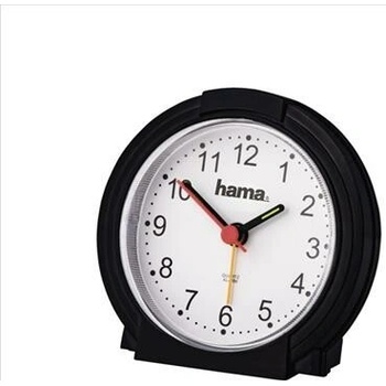 Hama Classic budík, tichý chod, čierny/biely
