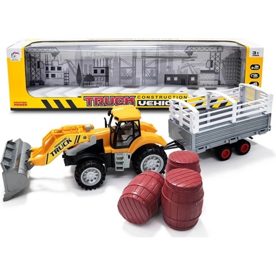 Armtoys ДЕТСКИ ТРАКТОР С ГРЕБЛО, РЕМАРКЕ И БИДОНИ В КУТИЯ