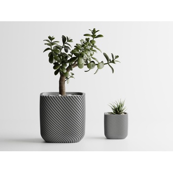 Кашпа Malibu светлосив мат