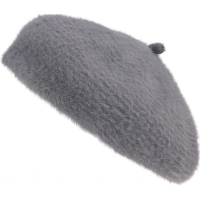 Šedý chlupatý dětský baret
