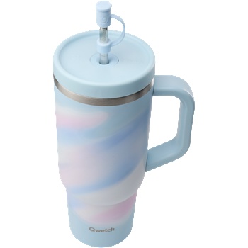 Qwetch Travel cup isotherme inox - Aura - 900ml - Pastel blue