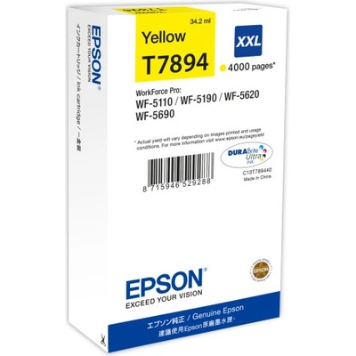 Epson Тонер касета, epson, xxl, жълт (c13t789440)
