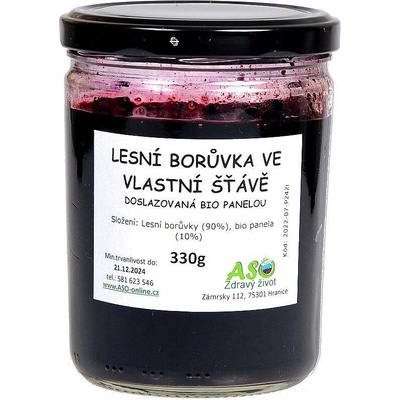 ASO Zdravý život lesní borůvka ve vlastní šťávě 330 g