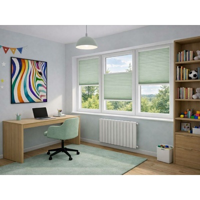 Zebra-Shop Plissé Lux Zatemňující Duo Sv. zelená PM07 80 x 80-110 cm