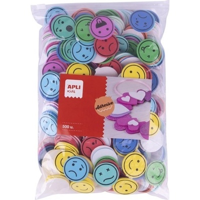 Apli Samolepicí smajlíci JUMBO mix 500 ks