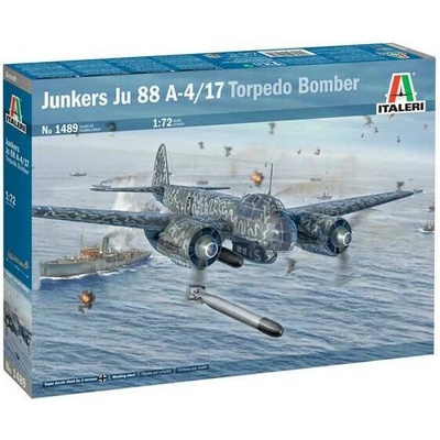 ITALERI Model Kit letadlo 1489 Junkers Ju 88 A-17 Torpedo Bomber (1:72)