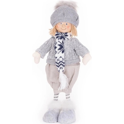 MagicHome Vánoční dekorace Chlapec s modrou šálkou 38 cm