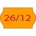 Blitz-printex Едноредови етикети 26мм х 12мм Оранжев (2612orange)