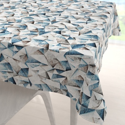 Biante Velký dekorační čtvercový ubrus Porto PRT-007 Modro-hnědé krystaly 160x160 cm