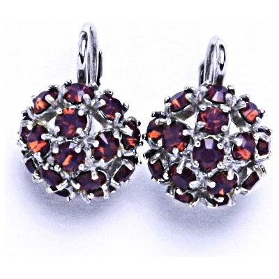 Čištín půlkoule s krystalem Swarovski Cyclamen Opal NK1337