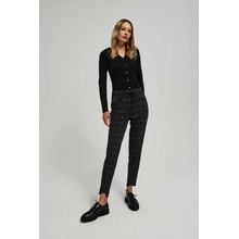 Moodo Plaid Trousers čierna biela šedá
