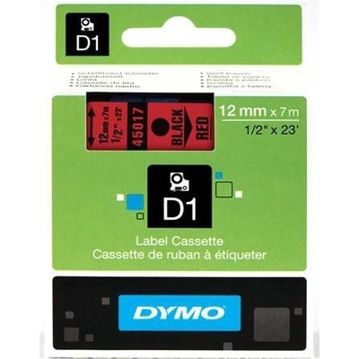 páska DYMO 45017 D1 Black On Red Tape (12mm) S0720570