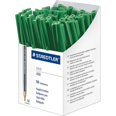 STAEDTLER Химикалка Staedtler Stick 430 М, оп. 50 броя, зелена (21153-А-ЗЕЛЕН М)