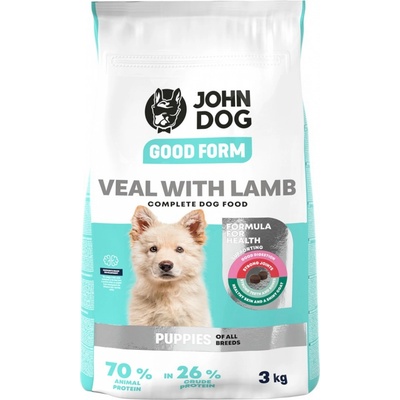 John Dog Good Form Puppy Veal with Lamb 3 kg