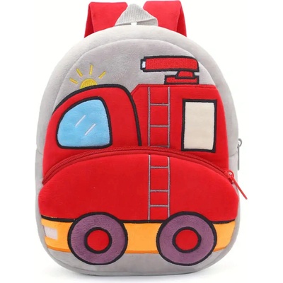 Toybit Dětský plyšový batoh Hasičský Vůz