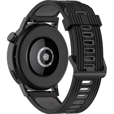 Techsuit Каишка за часовник за Samsung Galaxy Watch 4/5/Active 2, Huawei Watch GT 3 (42mm)/GT 3 Pro (43mm) - Каишка за часовник 20mm (W002) - Черна
