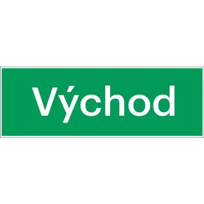 Bezpečnostní únikové značení, ''Východ'' – luminiscenční fólie, 300×105 mm