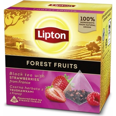 Lipton Lesné ovocie čierny aromatizovaný čaj 20 vrecúšok 34 g