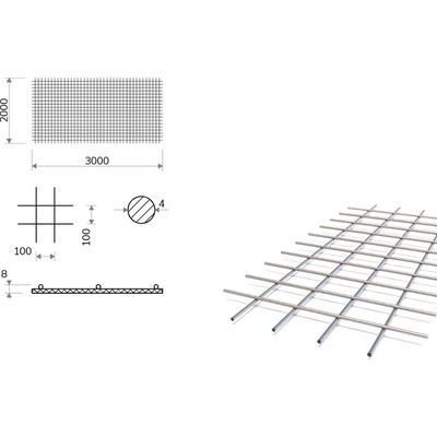 Kari síť s okem 100/100 mm, 2x3 m, průměr 4 mm (KA16) – Hledejceny.cz
