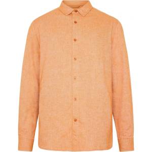 KnowledgeCotton Apparel Мъжка риза с копчета KnowledgeCotton Apparel Regular Fit Heavy Twill Flannel Shirt - Pumpkin Spice - размер XXL (033-2930-0415)