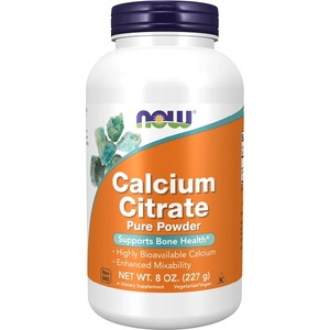 NOW NOW Calcium Citrate Powder, 227 Grams - fitnesdobavki - 31,10 лв