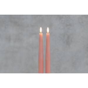 FINNLUMOR LED свещи с 3D пламък 2 бр. - розови (TB-Finnlumor-638990)