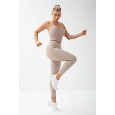 FeelJ Legíny Premium Ribbed Push up Latte
