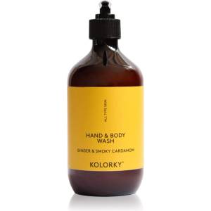 Kolorky Hand & Body Wash почистващ гел за ръце и тяло Ginger & Smoky Cardamom 490ml