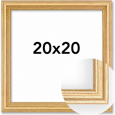 BFHM Fotorámeček Bern Rozměr: 20 x 20 cm, Barva: Přírodní, Typ zasklení: Sklo
