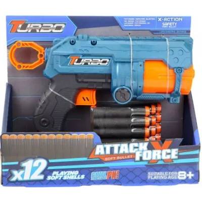 Man Yuk Toys Пушка за дунапренени стрели с пълнител за 6 броя - 23 см (bt312)