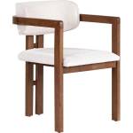 Kalune Design Бял трапезен стол с подлакътници Toscana - Kalune Design (266ARC1110)