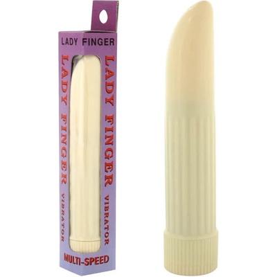 Класически мини вибратор, 13, 5см. - Lady Finger White (SEVCR00923)