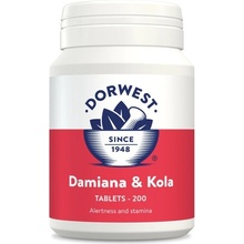 Dorwest Damiána a kolový orech 200 tbl podpora bdelosti, vitality a výdrže